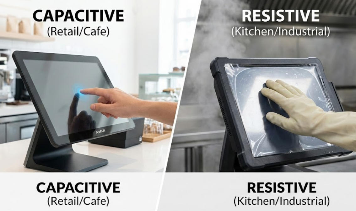 Capacitive vs. Resistive POS Touchscreens: Which is Best for Your Business?